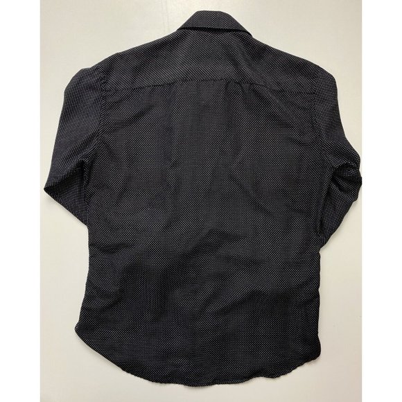 Warriors and Scholars Men’s Black Long Sleeve Button Down Shirt Size Medium - Picture 2 of 10